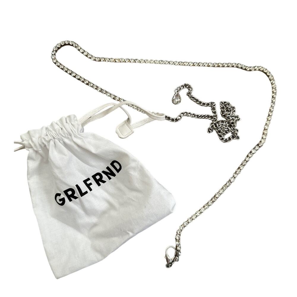 GRLFRND - Courtney Rhinestone Belt in Silver
